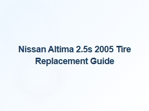 Selecting the Correct Tires for Your Nissan Altima 2.5s